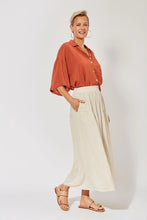 Load image into Gallery viewer, Haven Belize linen blend easy skirt Clay