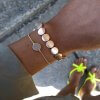 Load image into Gallery viewer, Dansk Copenhagen Vanity small flat circles bracelet in Gold - CW CW