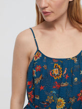 Load image into Gallery viewer, Nice things Mermaid Affairs print waffle sun dress Mosaic Blue