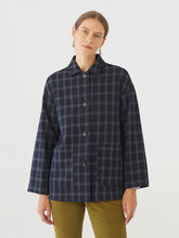 Load image into Gallery viewer, Nice Things Window pane check Jacket Bluish Black