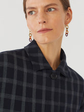 Load image into Gallery viewer, Nice Things Window pane check Jacket Bluish Black