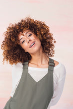 Load image into Gallery viewer, SKFK Malen tencel pinafore dress in Khaki - CW CW