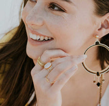Load image into Gallery viewer, Azuni Etrusca double row ring - CW CW