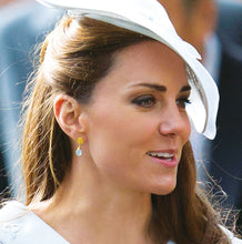 Load image into Gallery viewer, Azuni Kate drop gemstone earrings in Gold with Labradorite - CW CW