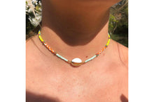 Load image into Gallery viewer, Boho Betty Plutos Multicoloured Miyuki Bead Shell Choker