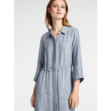 Load image into Gallery viewer, Sandwich Linen maxi shirt dress in Blue - CW CW