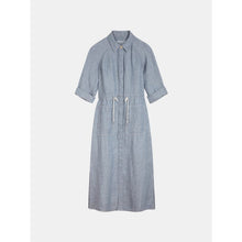 Load image into Gallery viewer, Sandwich Linen maxi shirt dress in Blue - CW CW