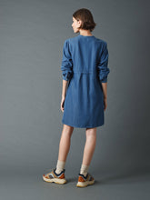 Load image into Gallery viewer, Indi & Cold Marie Pinspot lyocell print dress in Indigo