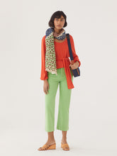 Load image into Gallery viewer, Nice things Linen Wrap tie top Intense Orange