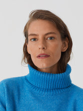 Load image into Gallery viewer, Nice Things Turtle neck boxy jumper in Medium Blue