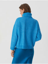 Load image into Gallery viewer, Nice Things Turtle neck boxy jumper in Medium Blue
