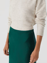 Load image into Gallery viewer, Nice Things Midi Satin bias cut skirt in Forest Green