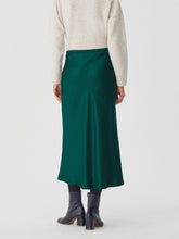 Load image into Gallery viewer, Nice Things Midi Satin bias cut skirt in Forest Green