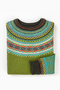 Eribe Alpine short Merino wool sweater Moss