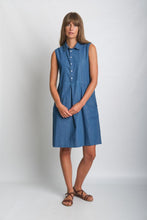 Load image into Gallery viewer, BIBICO Alina sleeveless shirt dress in Denim - CW CW
