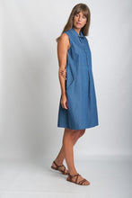 Load image into Gallery viewer, BIBICO Alina sleeveless shirt dress in Denim - CW CW