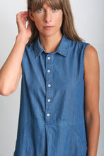 Load image into Gallery viewer, BIBICO Alina sleeveless shirt dress in Denim - CW CW