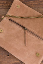 Load image into Gallery viewer, ese O ese Suede cross body bag in Camel - CW CW