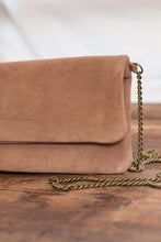 Load image into Gallery viewer, ese O ese Suede cross body bag in Camel - CW CW
