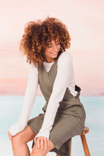 Load image into Gallery viewer, SKFK Malen tencel pinafore dress in Khaki - CW CW