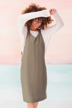 Load image into Gallery viewer, SKFK Malen tencel pinafore dress in Khaki - CW CW