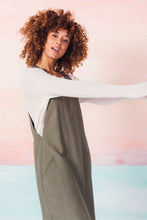 Load image into Gallery viewer, SKFK Malen tencel pinafore dress in Khaki - CW CW
