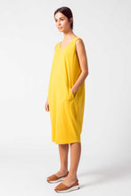 Load image into Gallery viewer, SKFK Aizane textured jersey tie back dress in Yellow - CW CW