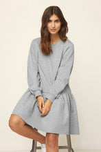 Load image into Gallery viewer, Part Two Elvia jersey sweat shirt dress in Grey Melange
