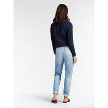 Load image into Gallery viewer, Sandwich Linen biker style jacket in Navy - CW CW