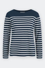 Load image into Gallery viewer, Seasalt Stripe sailor shirt in Falmouth breton midnight chalk - CW CW