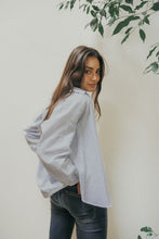 Load image into Gallery viewer, ese O ese Patrick stripe cotton shirt in Blue and ivory - CW CW