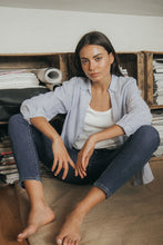 Load image into Gallery viewer, ese O ese Patrick stripe cotton shirt in Blue and ivory - CW CW