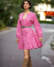 Load image into Gallery viewer, Grace & Mila Germaine belted skater skirt Rose