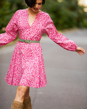 Load image into Gallery viewer, Grace & Mila Germaine belted skater skirt Rose