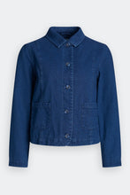 Load image into Gallery viewer, Sea salt Seven stones cotton denim jacket in Mid indigo wash - CW CW