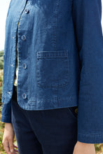 Load image into Gallery viewer, Sea salt Seven stones cotton denim jacket in Mid indigo wash - CW CW