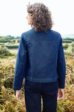 Load image into Gallery viewer, Sea salt Seven stones cotton denim jacket in Mid indigo wash - CW CW