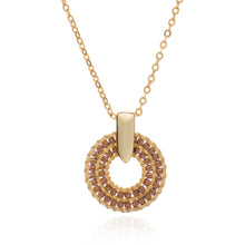 Load image into Gallery viewer, Azuni Pequena hoop beadwork short necklace in Bronze - CW CW