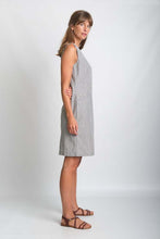 Load image into Gallery viewer, BIBICO Linen Tara shift dress in Ticking stripe - CW CW