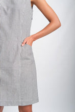 Load image into Gallery viewer, BIBICO Linen Tara shift dress in Ticking stripe - CW CW
