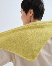 Load image into Gallery viewer, Compañia Fantastica Triangular knit scarf Soft Lemon
