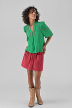 Load image into Gallery viewer, Orfeo Cora embroidery detail blouse Vert - CW CW 
