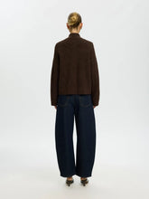 Load image into Gallery viewer, Selected Ras zip knit cardigan Delicioso Melange
