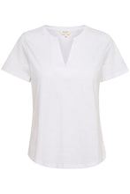 Load image into Gallery viewer, Part Two Gesina notch neck T shirt Bright White
