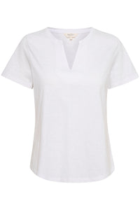 Part Two Gesina notch neck T shirt Bright White
