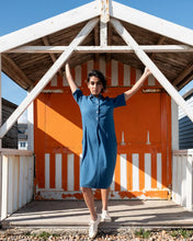Load image into Gallery viewer, Bibico Alexa textured denim dress Indigo - CW CW 

