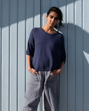 Load image into Gallery viewer, Bibico Lorren gingham check trousers Navy - CW CW 
