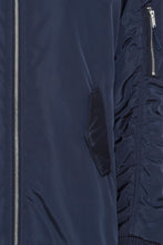 Load image into Gallery viewer, Ichi Azoma longline bomber jacket Dark Navy
