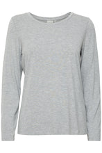 Load image into Gallery viewer, Ichi Rebel metallic sparkle t shirt Medium Grey Melange
