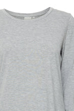 Load image into Gallery viewer, Ichi Rebel metallic sparkle t shirt Medium Grey Melange

